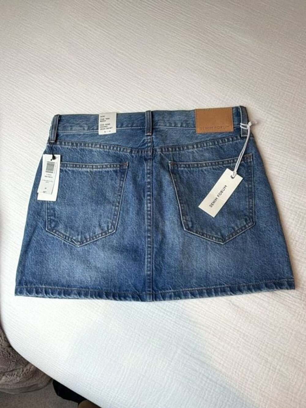Denim Forum The '90s Ricci Mid-Rise Micro Jean Skirt Size 26 NWT $88